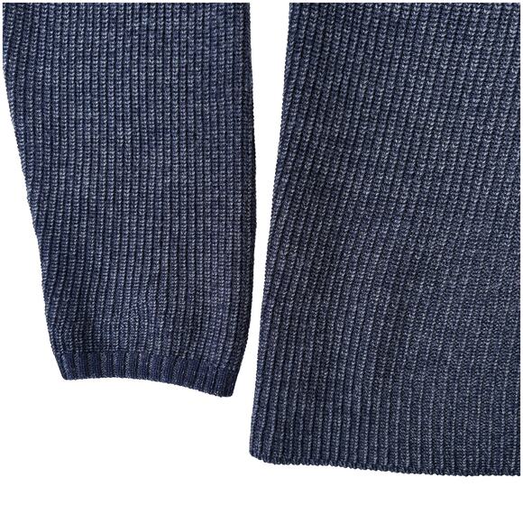 Rodd & Gunn Merino Wool Chunky Fisherman Rib Knit Sweater Italian Yarn Navy 2XL - Picture 5 of 7